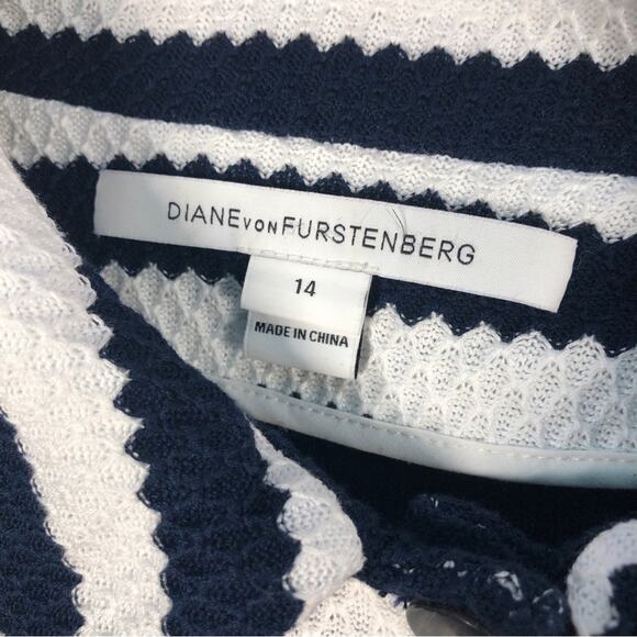 Diane Von Furstenburg navy/white skirt set M/L - Picture 5 of 10